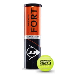 Dunlop Fort Clay Court 4 Ball Tube -Tennis Equipment Store 0162300000 0 1