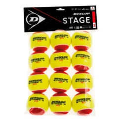 Dunlop Mini Tennis Stage 3 Red 12 Pack