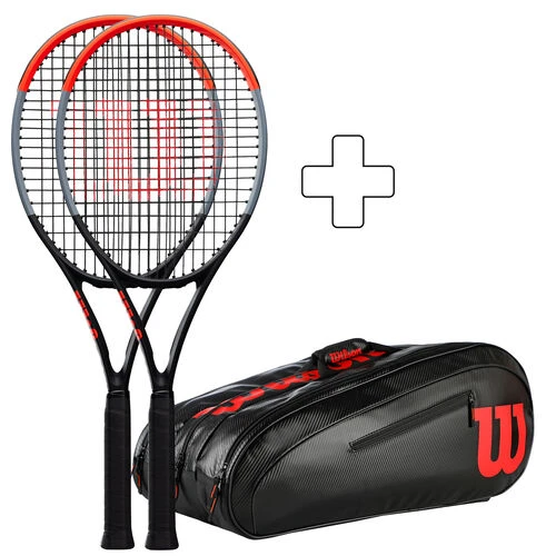 Wilson 2 X Clash 100 Pro (Tour) Plus Tennis Bag 3 Wilson 2 X Clash 100 Pro (Tour) Plus Tennis Bag